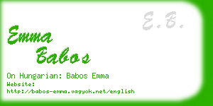 emma babos business card